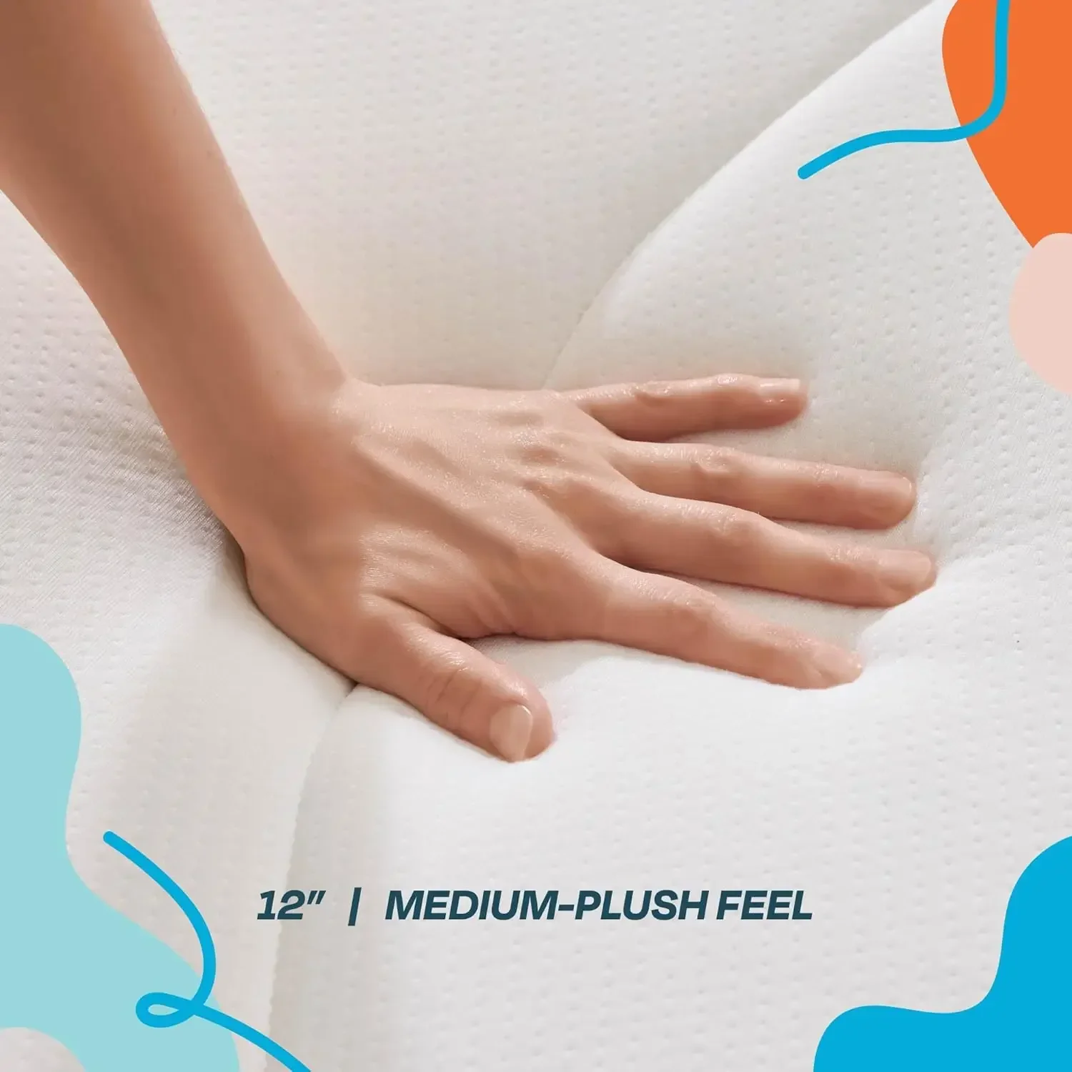 12 Inch Spring Hybrid Mattress - Medium Plush Feel - Bed in a Box Pressure Relief and Adaptive Support,Bedroom - Queen Size - Image 3