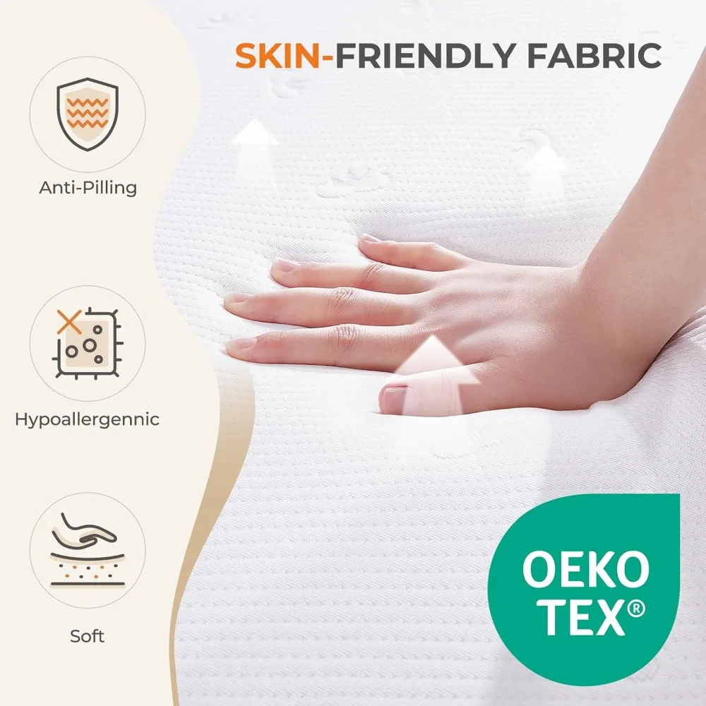 Mattres, 12 Inch Full/Queen/King Mattress for Bedroom Furniture, Certified Mattresses Medium Firm Memory Foam, Mattresses - Image 5