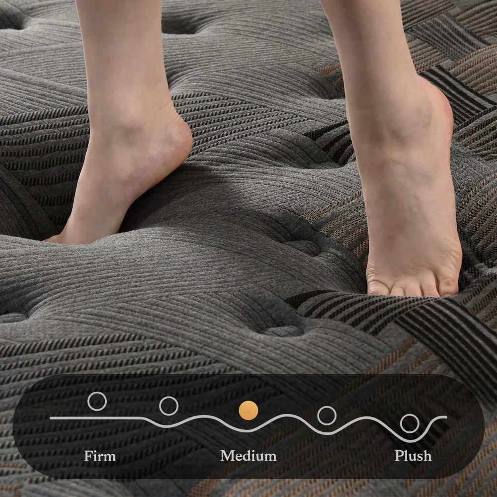 12 Inch Queen Size Hybrid Mattress with Memory Foam and Pocketed Springs for Enhanced Comfort and Motion Separation - Image 2