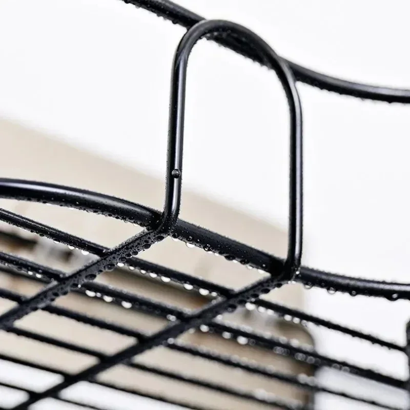 Wall Mounted Bathroom Shelf Corner Storage Iron Shower Drain Basket Cosmetic Rack Shampoo Holder Bathroom Organizer Wall shelves - Image 5