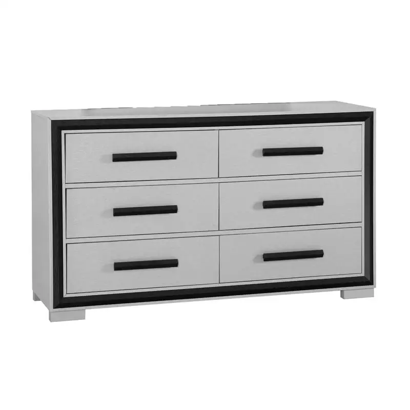 5PC King Bedroom Set – Grey & Black Design - Image 3