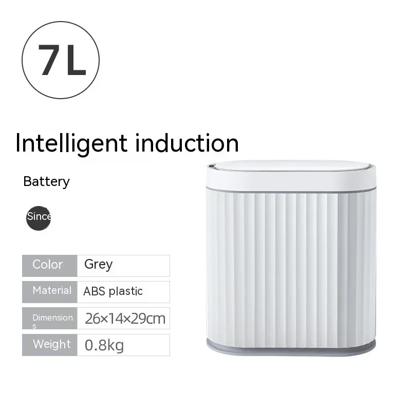 7L Trash Bin Can Narrow Smart Sensor Kitchen Food Waste Recycle Toilet Wastebasket Garbage Storage Bucket Bathroom Accessories - Image 8