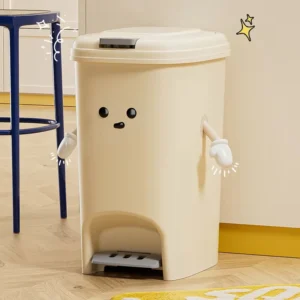 Uforu Large-Capacity Bin, Pedal Bin, DIY Creative Bin for Kitchen, Dormitory and Bathroom, Adorable Design