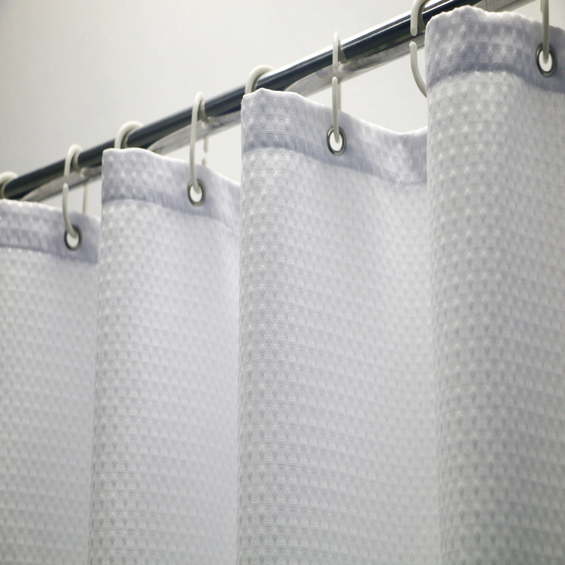 Minghe Fabric Shower Curtain,Heavy Duty Cloth Bathroom Shower Curtain,Polyester Shower Curtain Waffle 230 gsm - Image 2