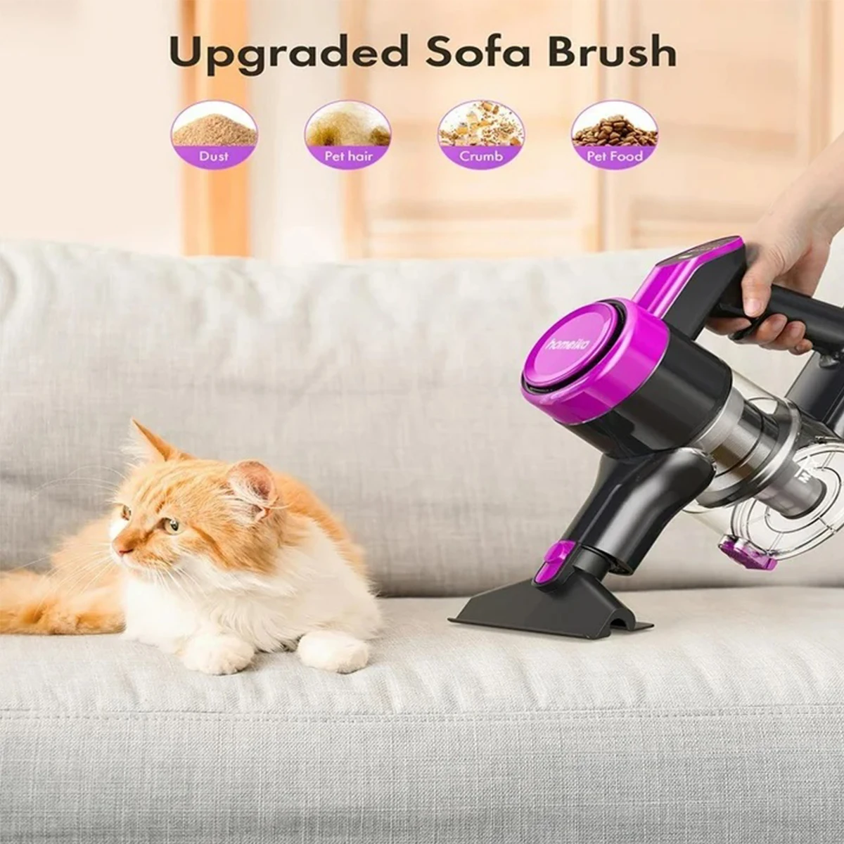 Homeika Cordless Vacuum Cleaner,23KPa 48mins Powerful Suction Vacuum LED Display,Lightweight Stick for HardFloor/Carpet/Pet Hair - Image 6