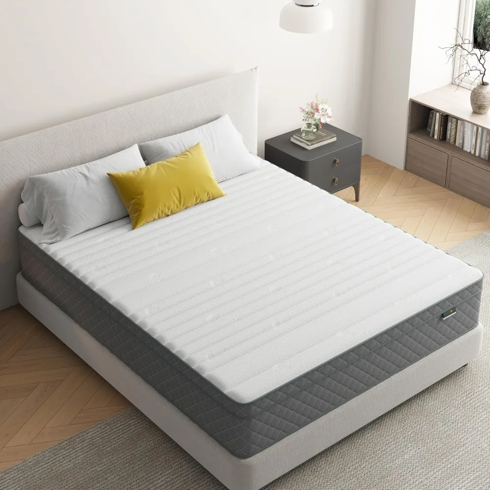 12 inch Queen Mattress, Cooling-Gel Memory Foam and Pocket Spring Hybrid Mattress, Medium Firm Feel, Mattresses in a Box - Image 5