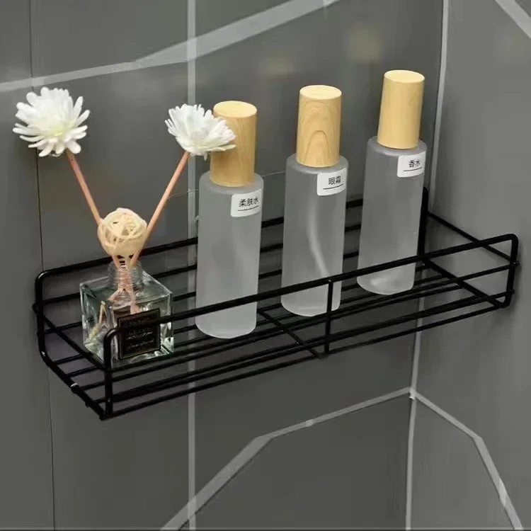 Wall Mounted Bathroom Shelf Corner Storage Iron Shower Drain Basket Cosmetic Rack Shampoo Holder Bathroom Organizer Wall shelves - Image 9