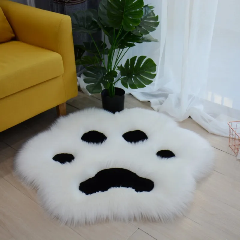 Lovely Cat Paw Pattern Soft Plush Carpet Home Rugs and Carpets for Home Living Room - Image 2