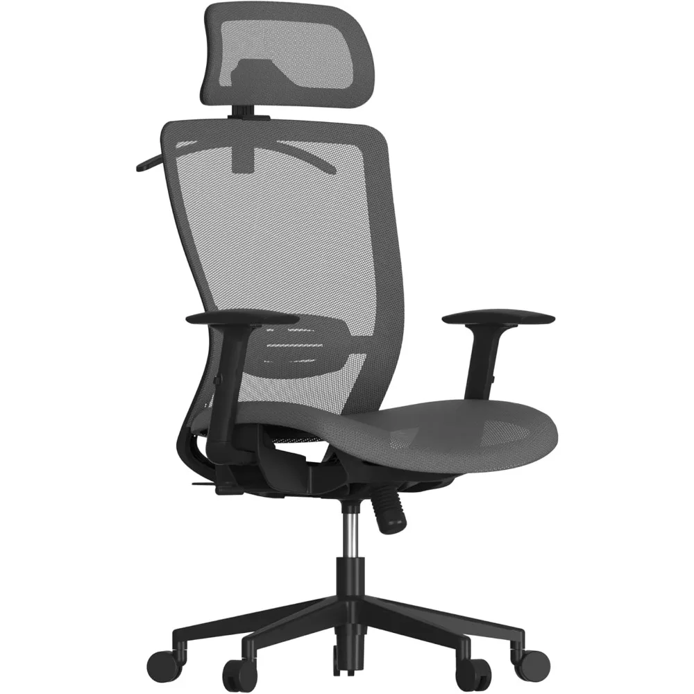 Ergonomic High-Back Mesh Swivel Chair for Executive Offices with Adjustable Lumbar Support