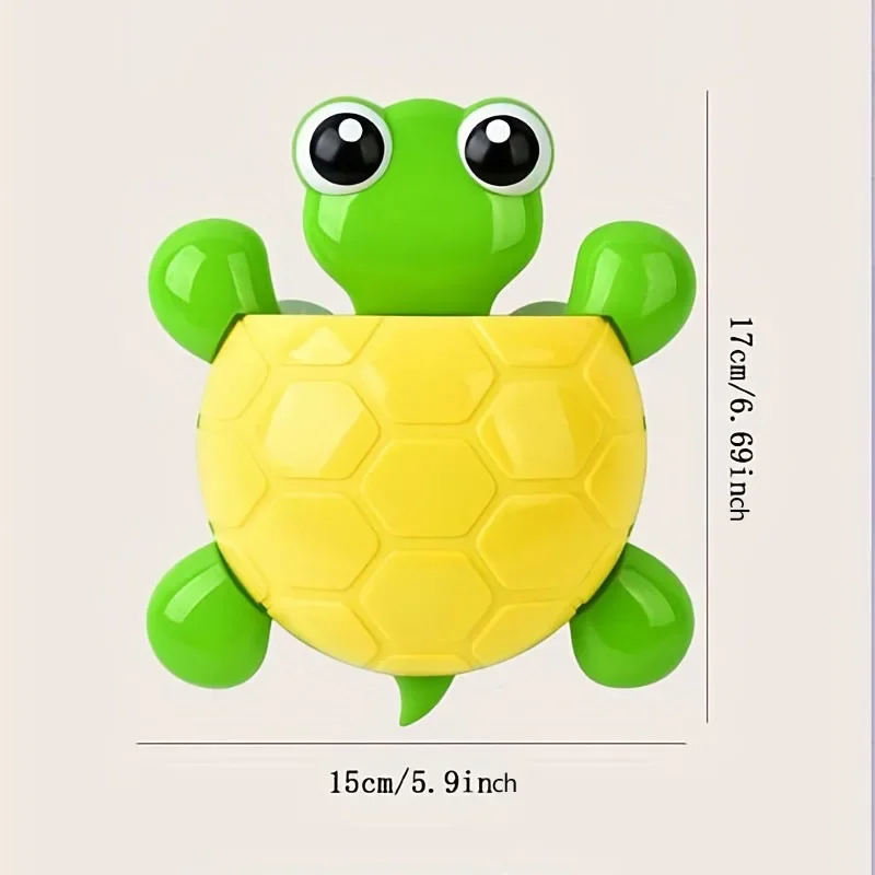 1pc-Plastic cute turtle rack, cartoon bathroom storage and organization rack, toothbrush and toothpaste storage rack - Image 6