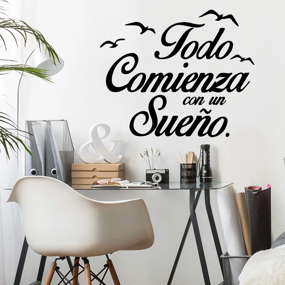 1 pc NEW nice Spanish quotes Nursery Wall Stickers Vinyl Art Decals For Kids Rooms bedroom Decoration Wall Decoration Murals - Image 4
