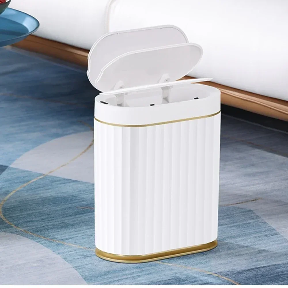 7L Trash Bin Can Narrow Smart Sensor Kitchen Food Waste Recycle Toilet Wastebasket Garbage Storage Bucket Bathroom Accessories - Image 2
