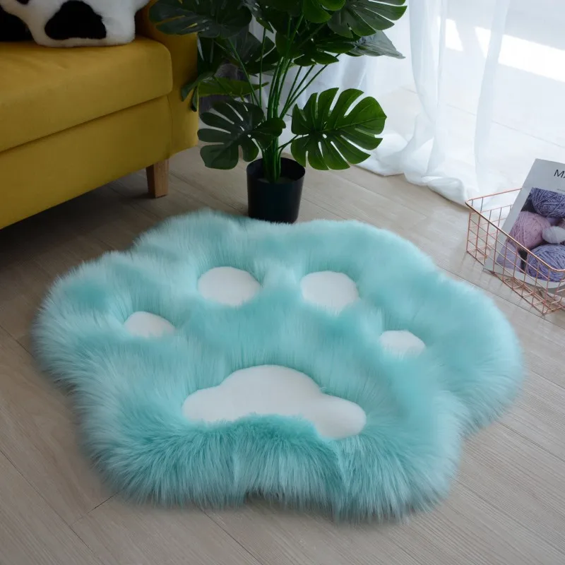 Lovely Cat Paw Pattern Soft Plush Carpet Home Rugs and Carpets for Home Living Room - Image 9