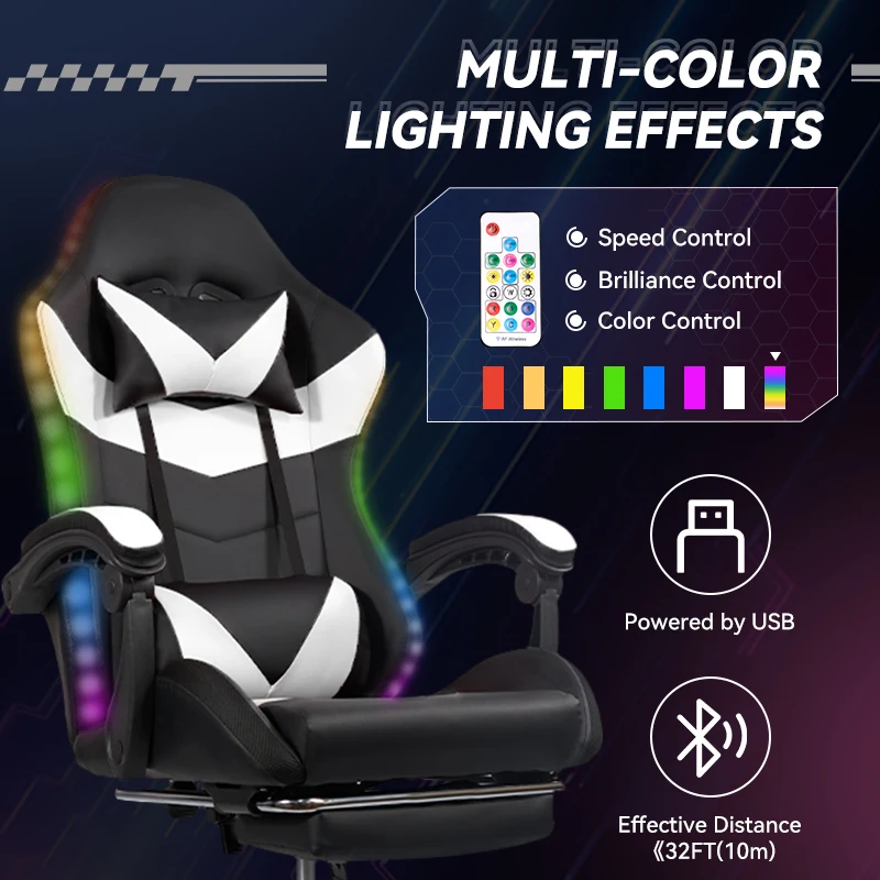 Nalupatio Ergonomic Office Chair, Leather E-Sports Chair,Gaming Chair, Rotatable Adjustable Headrest,For Offices Or Gaming Halls - Image 3