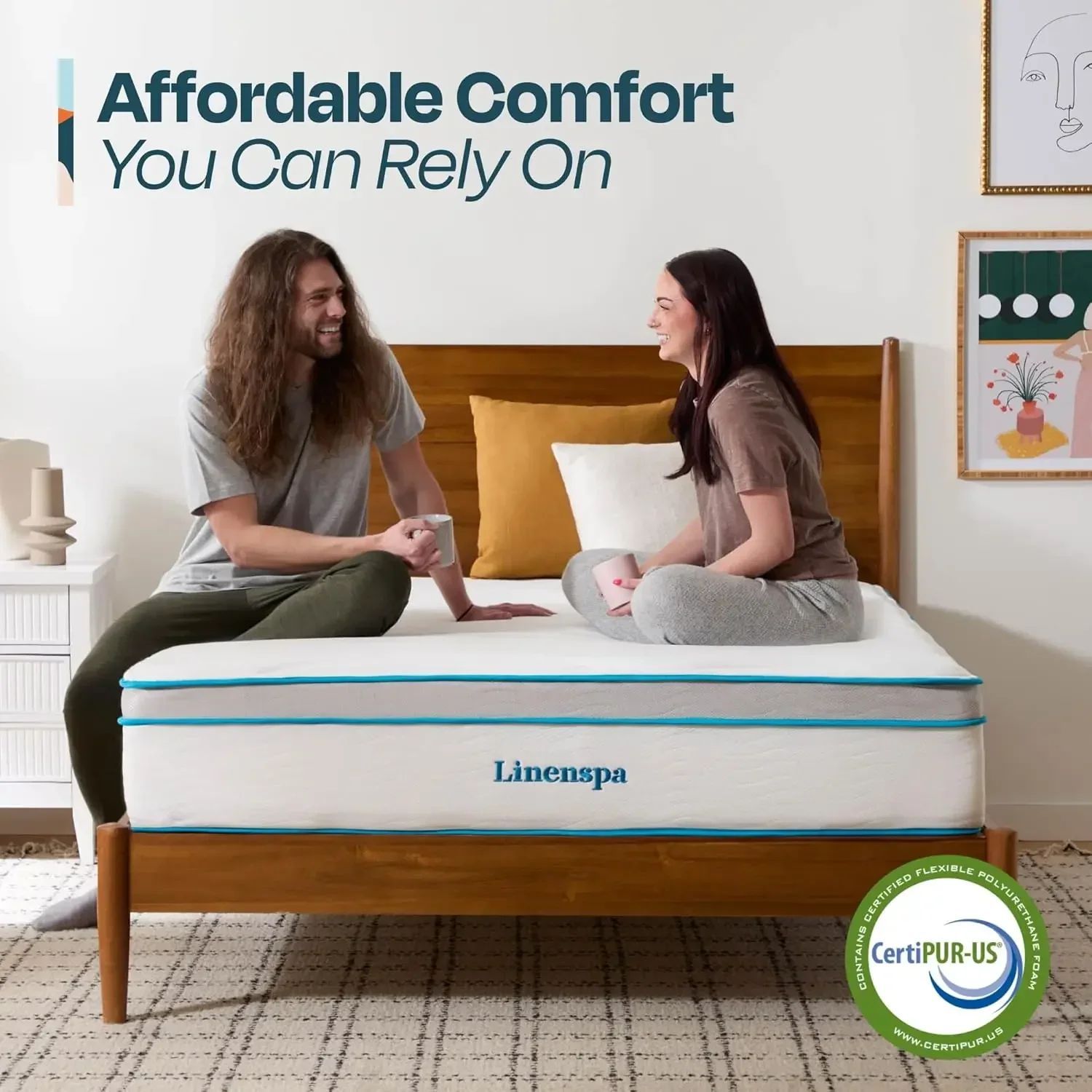 12 Inch Spring Hybrid Mattress - Medium Plush Feel - Bed in a Box Pressure Relief and Adaptive Support,Bedroom - Queen Size - Image 4