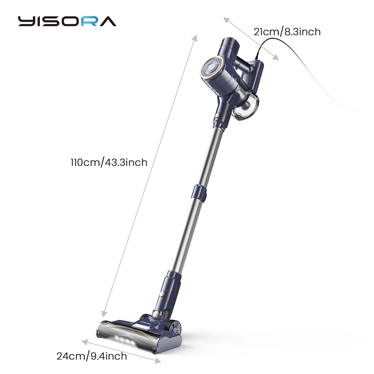 I8 Corded Vacuum Cleaner, 23000Pa 6M Long Cord Stick Vacuum for Floor, Carpet, Pet Hair - Image 6