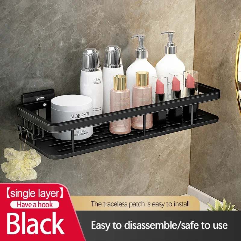 Bathroom Storage Rack Stainless Steel Anti Rust Storage Shower Rack Suction Cup Storage Rack Household Storage Appliances - Image 19