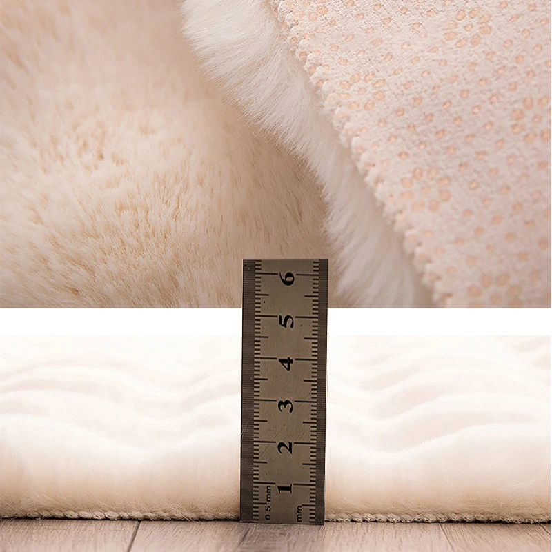 Bubble Plush Carpet For Home Decor Imitation Rabbit Hair Balcony Cushion Kids Living Room Faux Fur Rug Girl Bedroom Foot Mat - Image 4