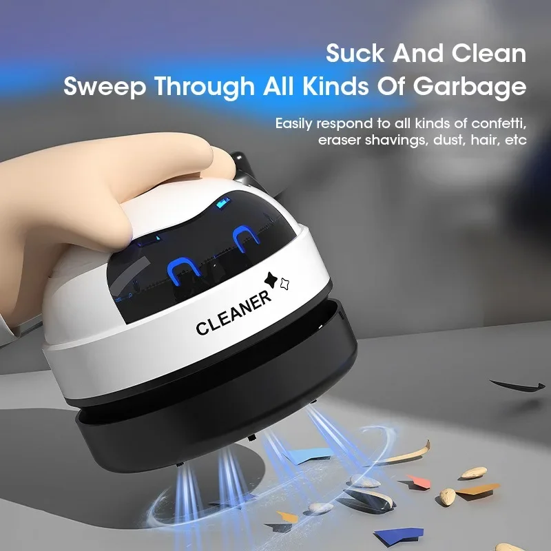 Mini Vacuum Cleaner Portable Desk Table Dust Vacuum USB Handheld Table Sweeper Hair Pencil Crumbs Cleaning Tool Vacuum Cleaner - Image 2