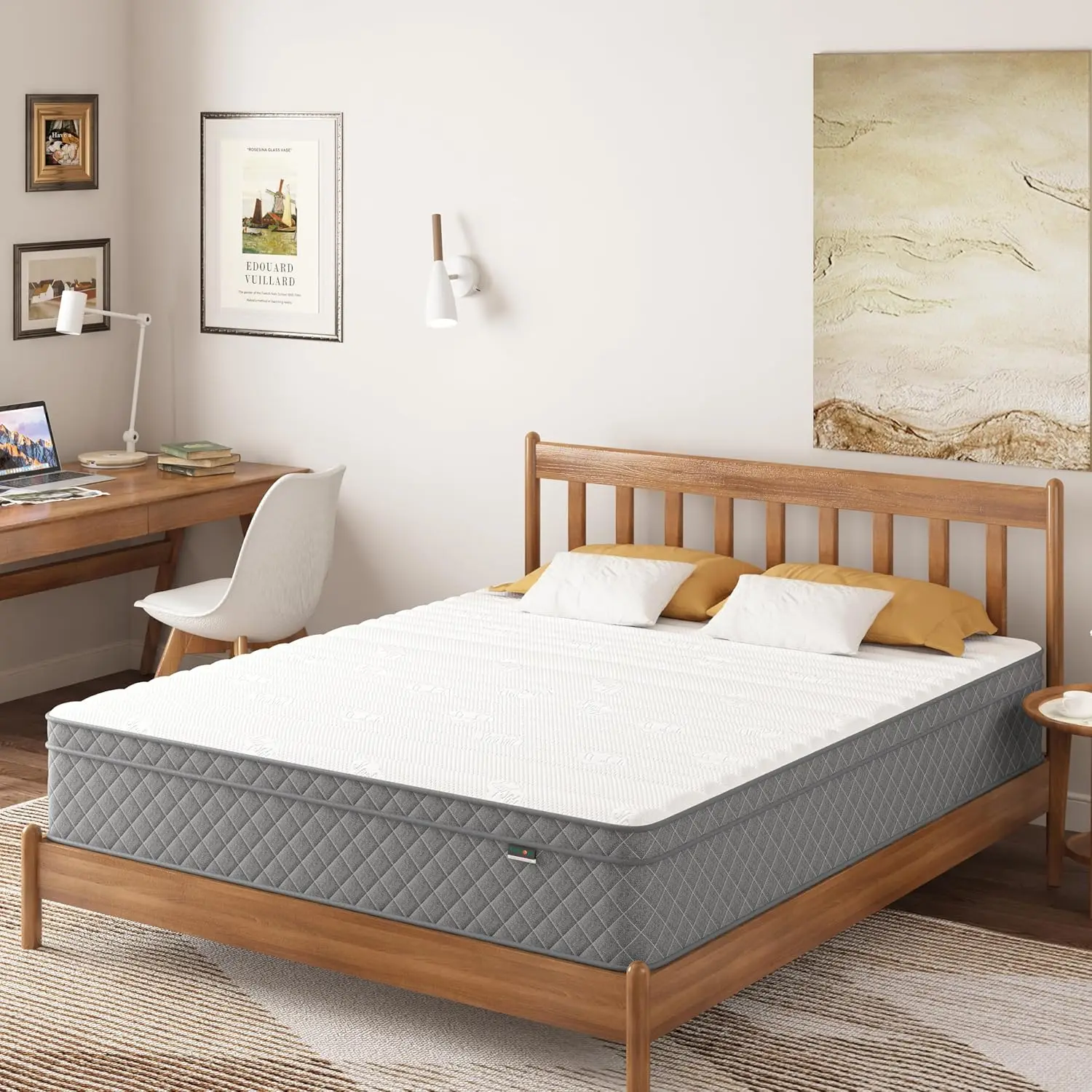 10/12 Inch Full Queen Size Mattress with Cooling-Gel Memory Foam &Pocket Spring Hybrid, CertiPUR-US Certified, Medium Firm - Image 3