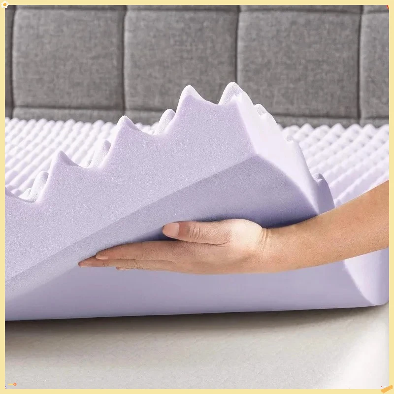 3 Inch Egg Crate Memory Foam Mattress Topper with Soothing Lavender Infusion, Dorm Essentials, Queen - Image 5