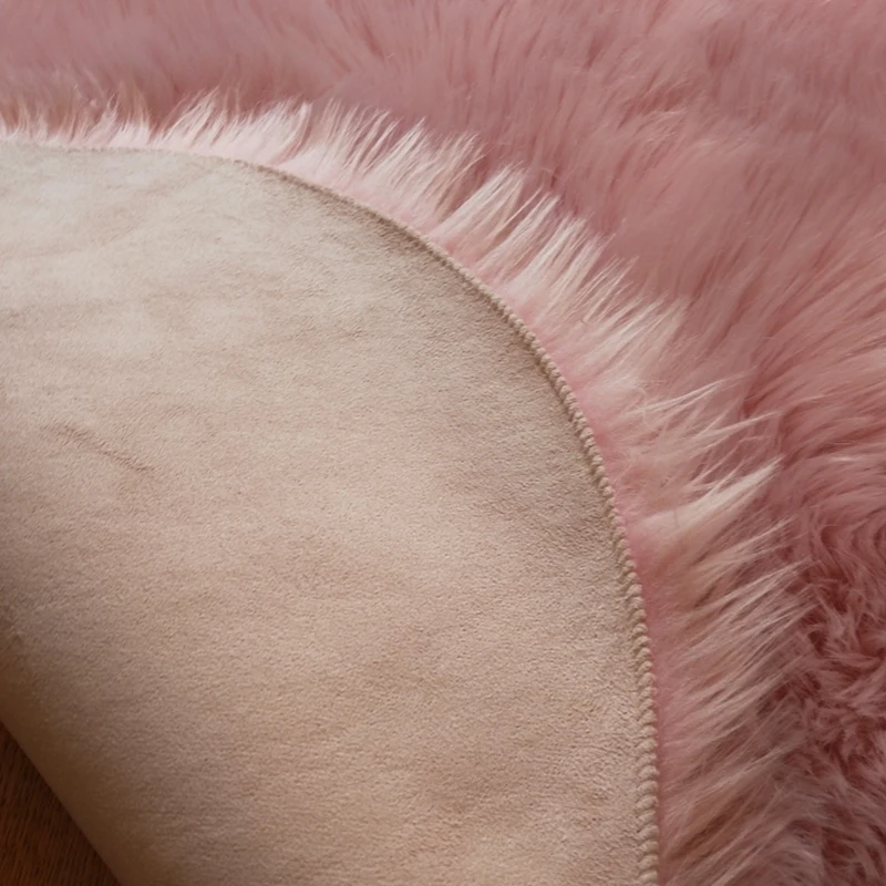 Soft Irregular Rugs For Bedroom Plush Floor Foot Mats Faux Fur Wool Carpets Living Room Lounge Fluffy Bedside Rug Sofa Cushion - Image 4