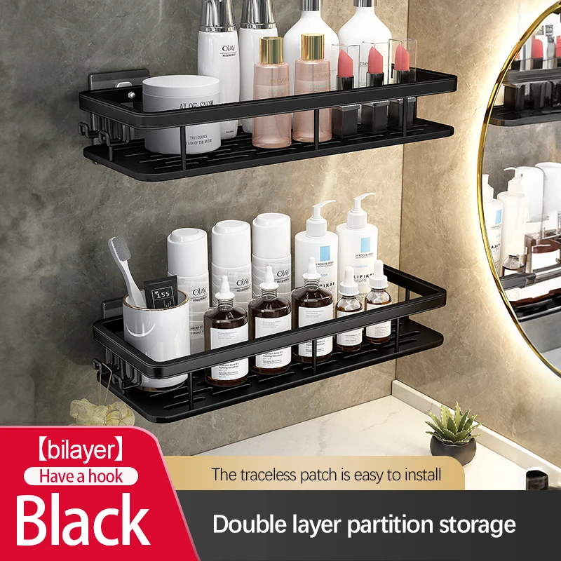 Bathroom Storage Rack Stainless Steel Anti Rust Storage Shower Rack Suction Cup Storage Rack Household Storage Appliances - Image 11