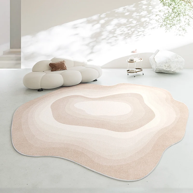 Irregular Plush Lounge Rug Nordic Style Carpets for Living Room Thick Cloakroom Gradient Carpet Light Luxury Bedroom Decor Mat - Image 4