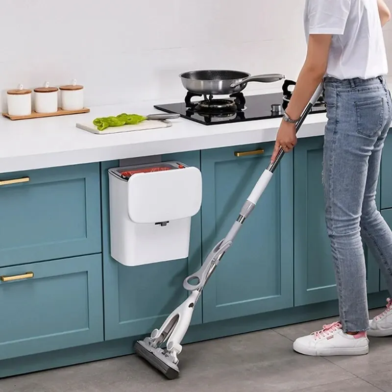 7/10L Wall Mounted Trash Can Household Galley Waste Bin Hanging Bathroom Trash Can With Lid Food Garbage Bin Kitchen Accessories - Image 4