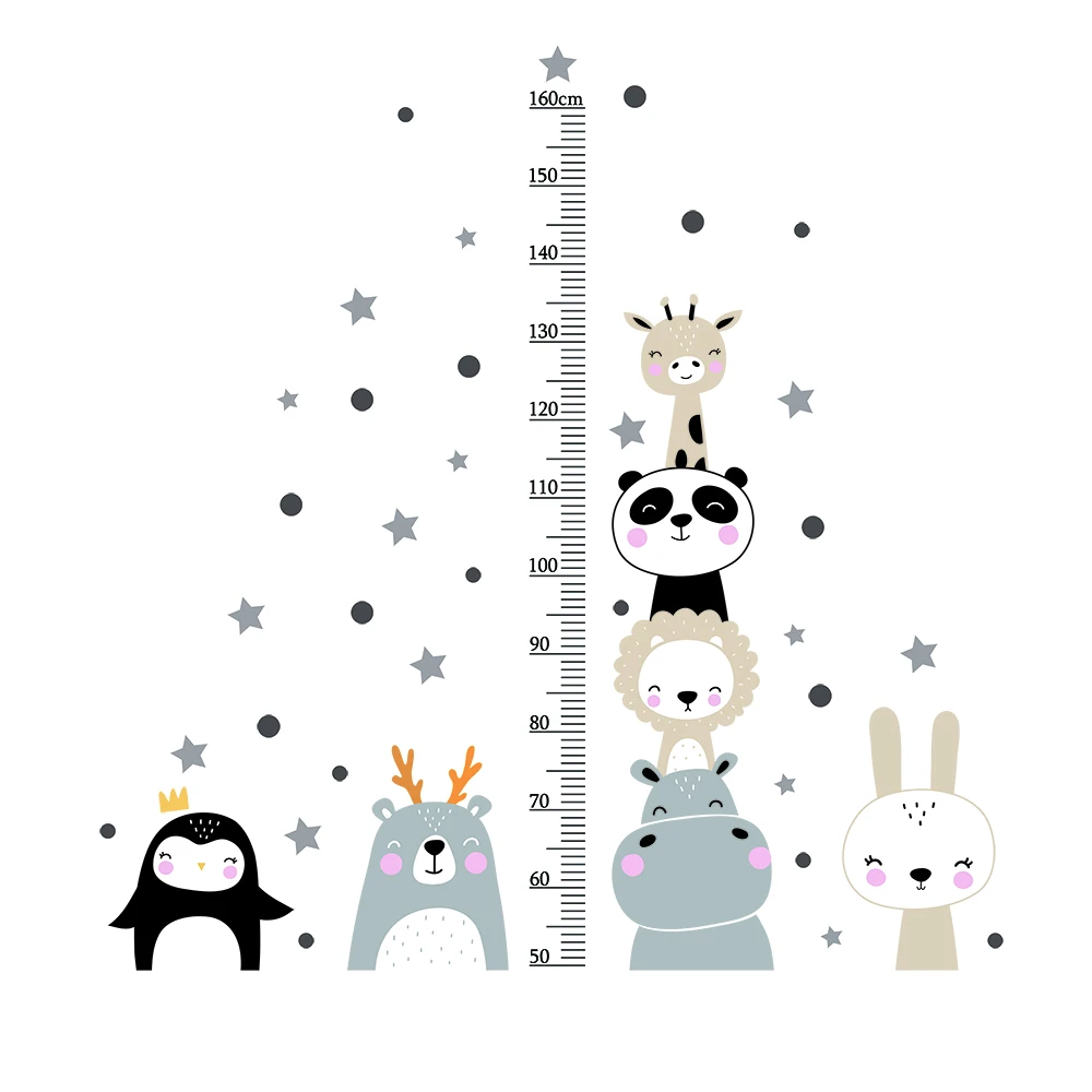 Cartoon Height Measure Stickers for Kids room Nursery Classroom Wall Decor Room Decoration Sticker Waterproof PVC Wall Decals - Image 6