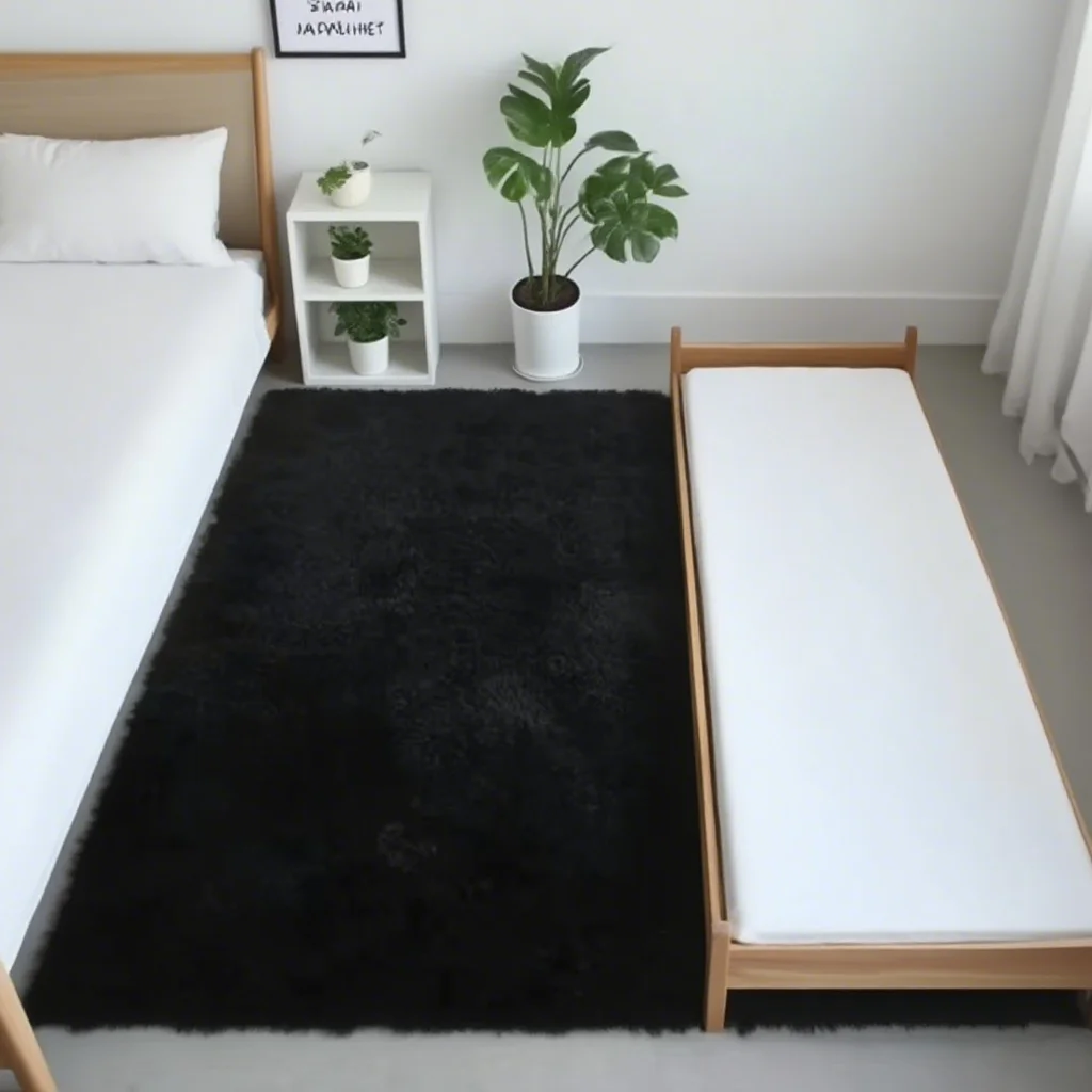 Shaggy Area Gray Rug For Living Room Super Soft Long Pile Bedroom Carpet Non-Slip Children's Home Decor Fluffy Bedside Floor Mat - Image 12