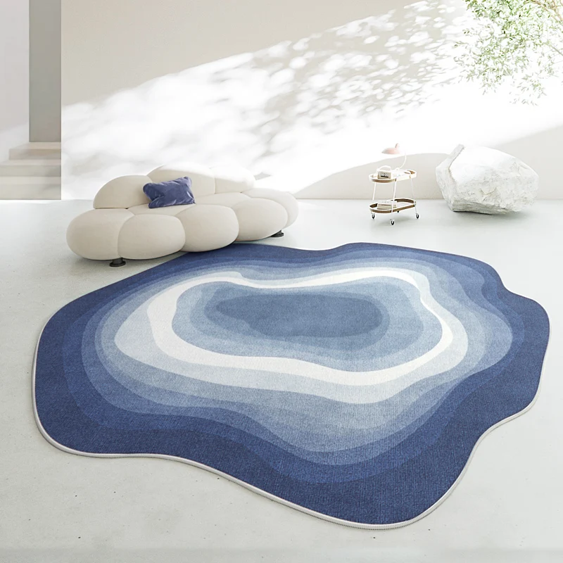 Irregular Plush Lounge Rug Nordic Style Carpets for Living Room Thick Cloakroom Gradient Carpet Light Luxury Bedroom Decor Mat - Image 7