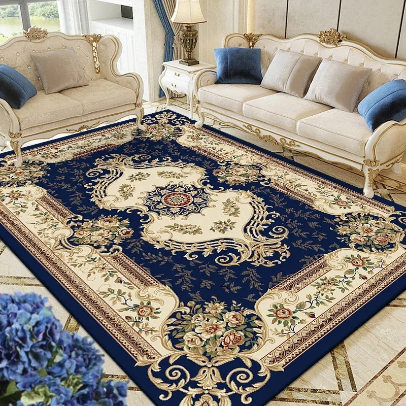 Retro Pattern Printed Carpet for Living Room Carpet Household Sofa Table Anti-slip Carpet Large Area Rugs Polyester Home Decor