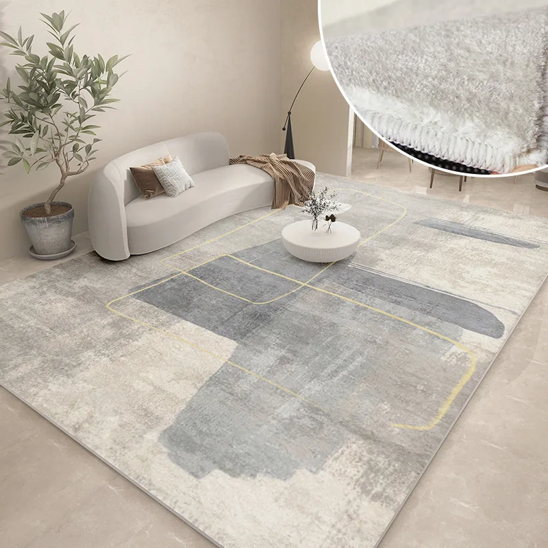 Modern Carpets for Living Room Abstract Large Area Plush Rugs Bedroom Decor Bedside Carpet Grey Thickened Floor Mat Lounge Rug - Image 3