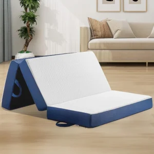 Folding Mattress Twin 4 Inch Memory Foam Tri Portable Trifold Mattress Topper Twin with Breathable Washable Cover Foldable Gues