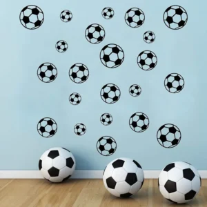43Pcs/set Personalized Football Soccer Ball Wall Sticker Sports Boys Bedroom Art Vinyl Wall Sticker For Kids Rooms Nursery Decor