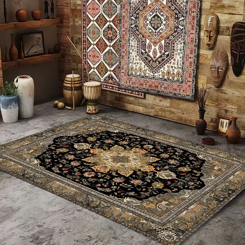 Persian American Retro Carpet Large Area Living Room Decoration Home Ethnic Style Bedroom Rug Cloakroom Lounge Soft Mat Washable - Image 15