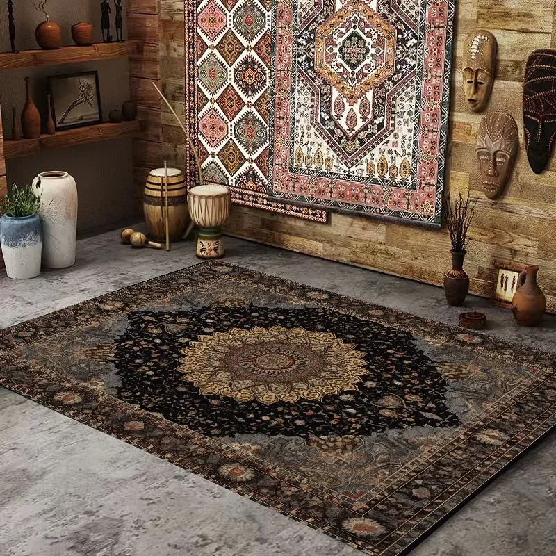 Persian American Retro Carpet Large Area Living Room Decoration Home Ethnic Style Bedroom Rug Cloakroom Lounge Soft Mat Washable - Image 17