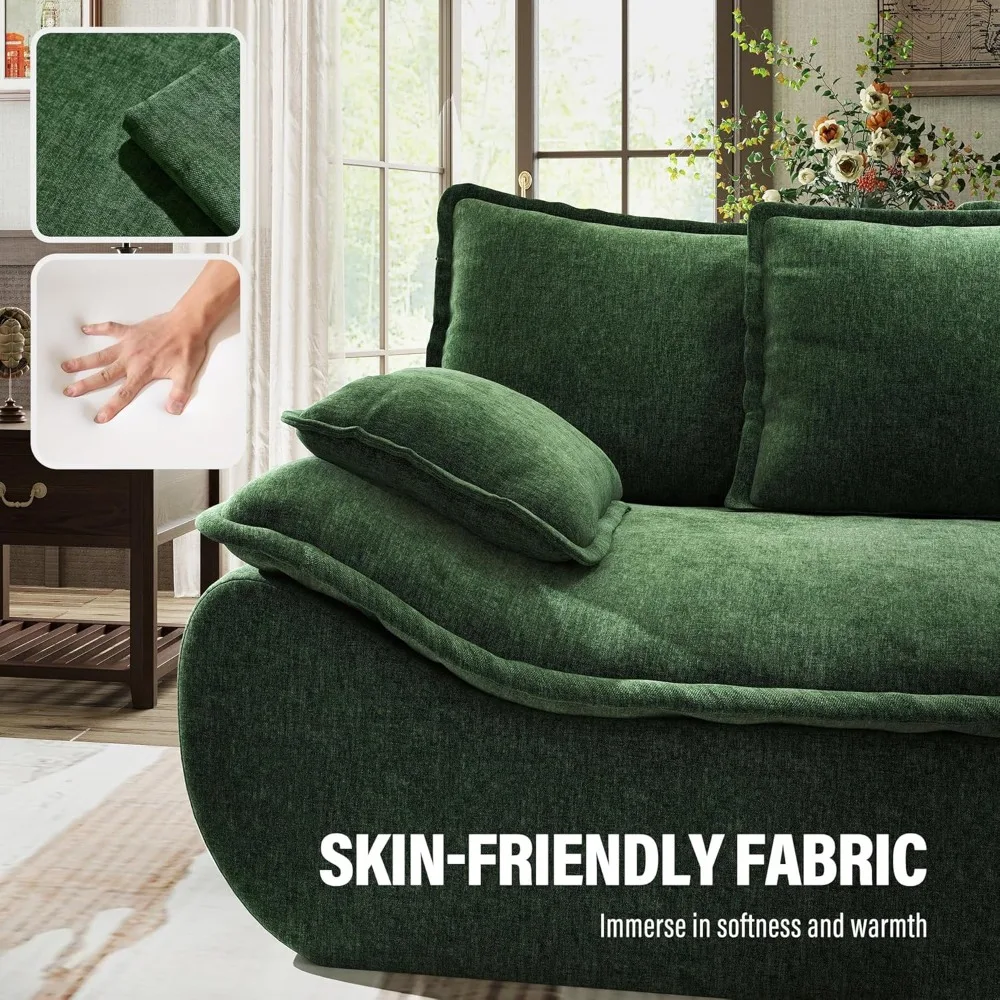 Sofa Couches 2-Seater Modular Sectional Sofa, 89''Comfy Loveseat with Throw, Deep Seat Small Sofa for Small Space - Image 6