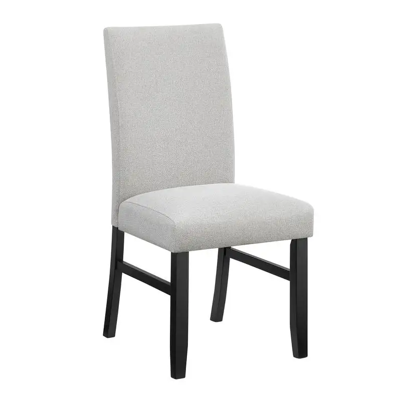 6-Pc Dining Set, White Rectangular Marble Tabletop, Dark Finish Base, Upholstered Chairs & Bench, Soft Wood Furniture for - Image 3