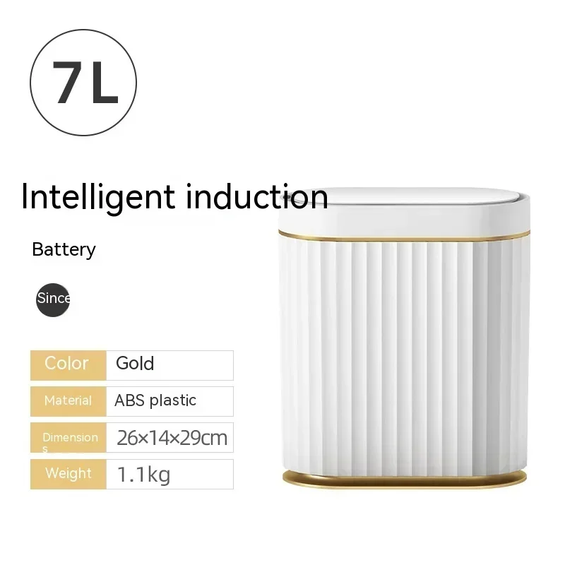 7L Trash Bin Can Narrow Smart Sensor Kitchen Food Waste Recycle Toilet Wastebasket Garbage Storage Bucket Bathroom Accessories - Image 10