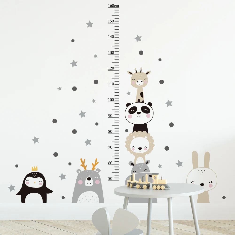 Cartoon Height Measure Stickers for Kids room Nursery Classroom Wall Decor Room Decoration Sticker Waterproof PVC Wall Decals - Image 3
