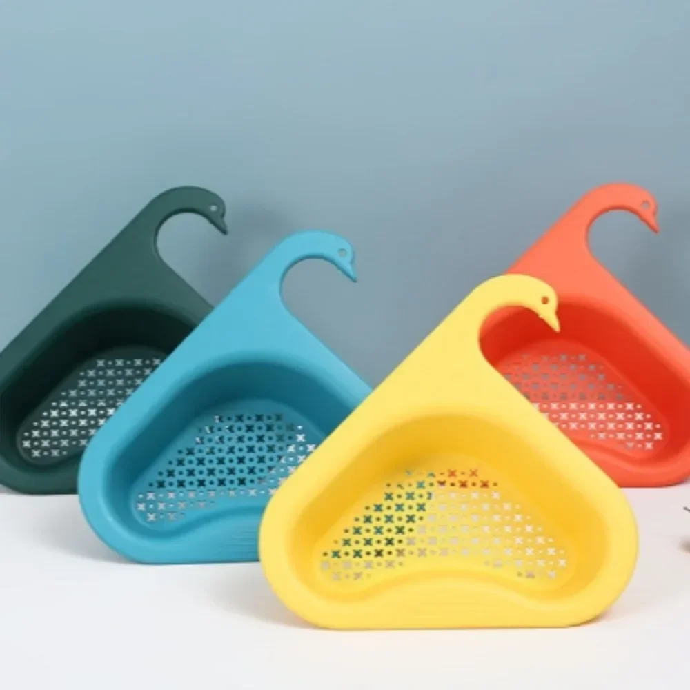 Kitchen Sink Filter Swan Drain Basket Garbage Filter Multifunctional Hanging Rack Multifunctional Drainage Basket Sink Accessory - Image 2