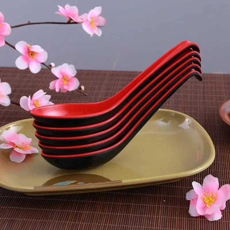 1/5/10pcs Mighty Porcelain Anti-Shock Spoons Japanese Rice Spoon Dumplings Porridge Soup Spoon Restaurant Bar Kitchen Cutlery - Image 3