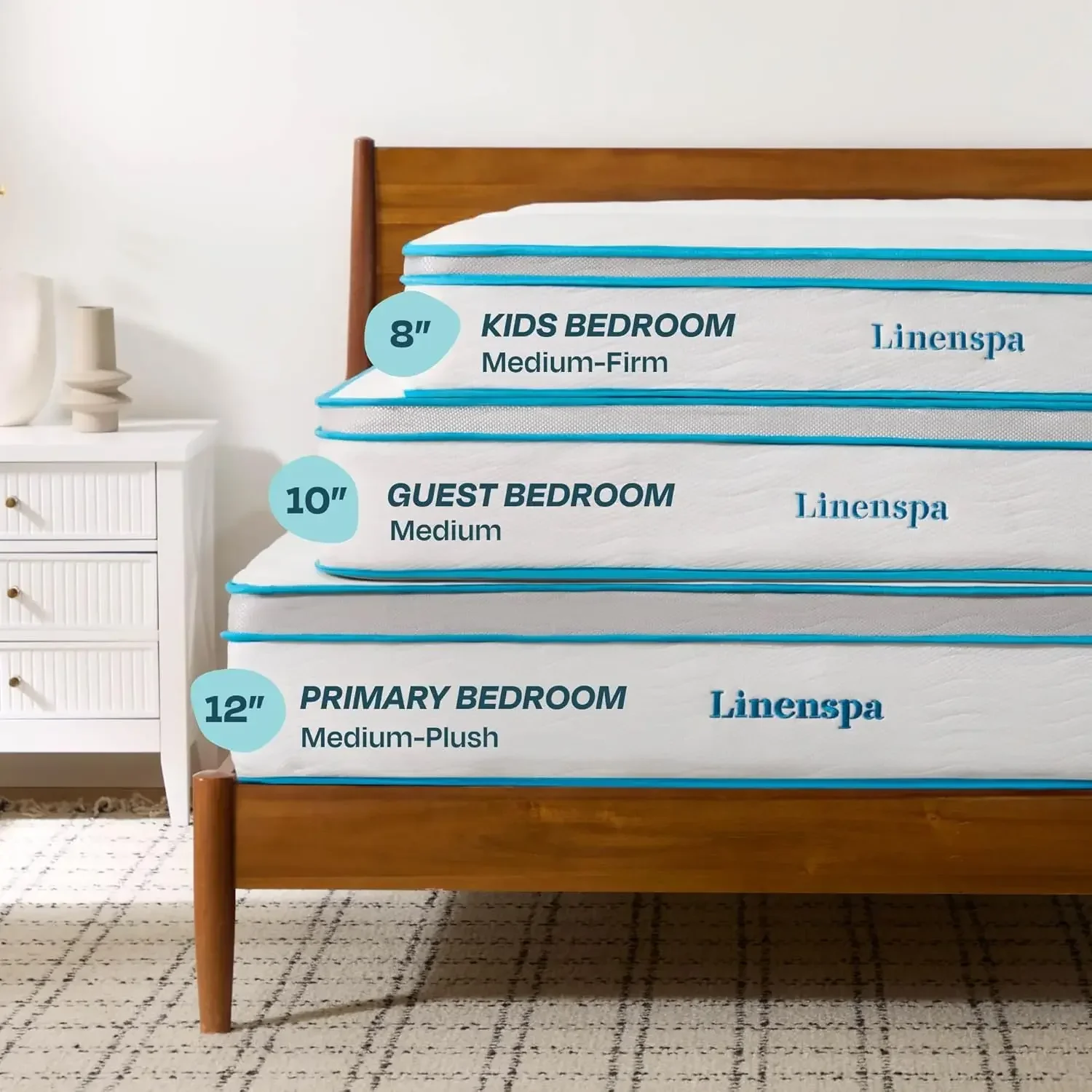 12 Inch Spring Hybrid Mattress - Medium Plush Feel - Bed in a Box Pressure Relief and Adaptive Support,Bedroom - Queen Size - Image 6