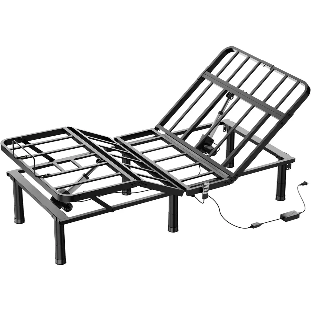 Adjustable Bed Frame, Wired Remote Control, Independent Head and Foot Incline, Electric Bed Frame Base, Adjustable Bed Leg - Image 2