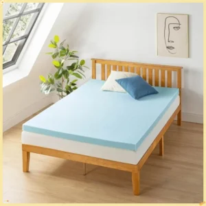 3 Inch Ventilated Memory Foam Mattress Topper, Cooling Gel Infusion, Dorm Essentials, Queen