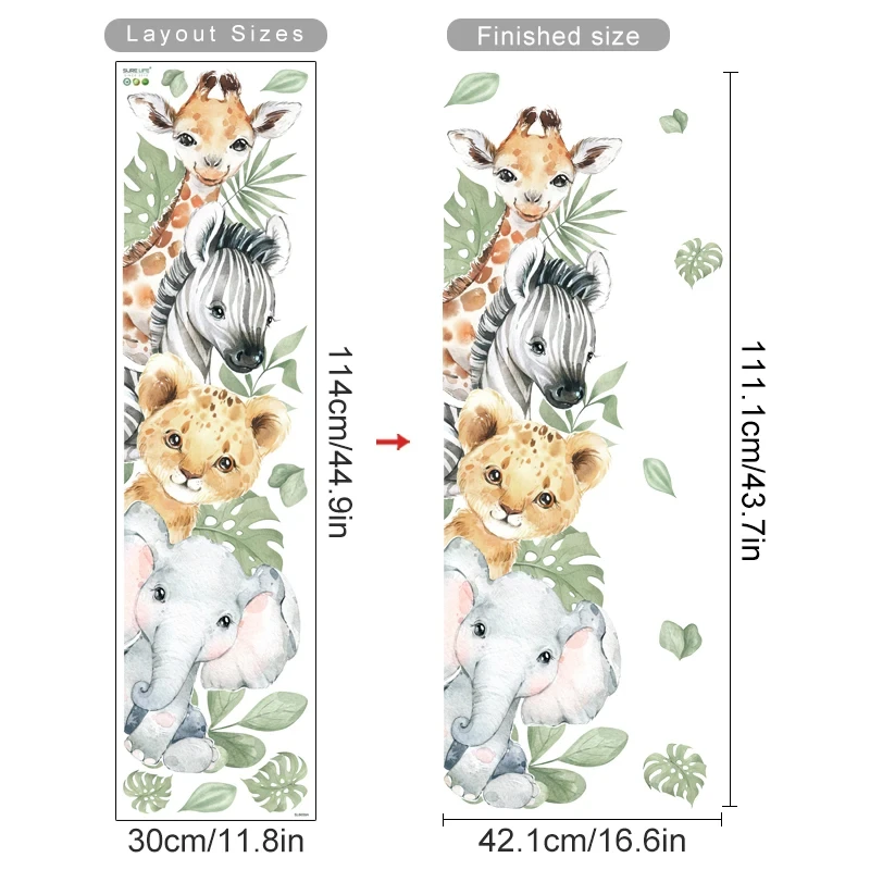 Forest Animals Theme Bear Deer Rabbit Children's Wall Stickers for Kids Room Baby Room Decoration Wallpaper Wall Decals Nursery - Image 17
