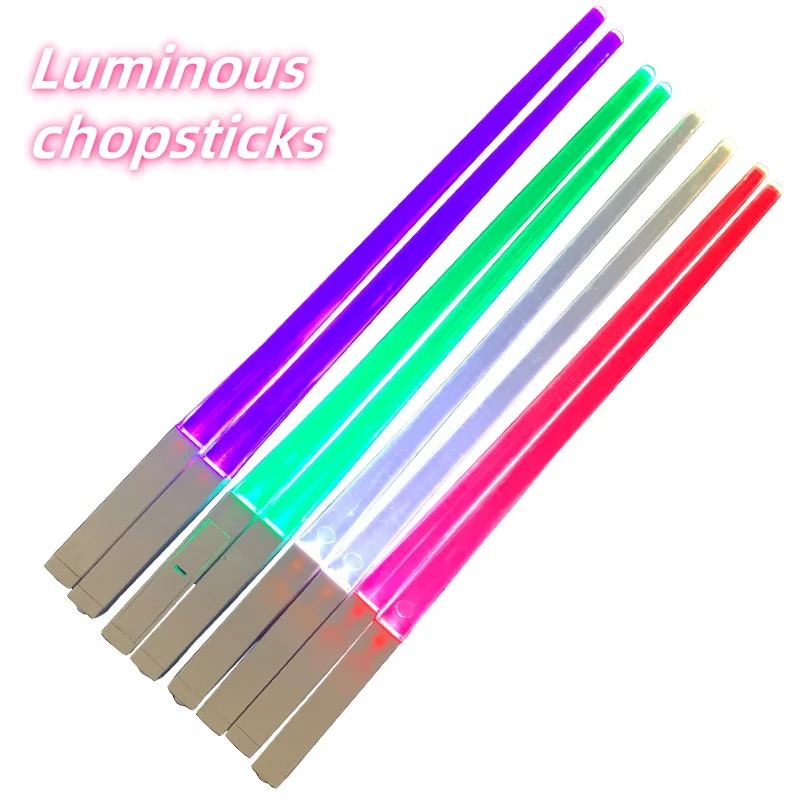 1Pair LED Luminous Chopsticks Light Up Dinning Party Tableware Multicolor Kitchen Accessories Led Stick Kitchenware Idea Product - Image 6