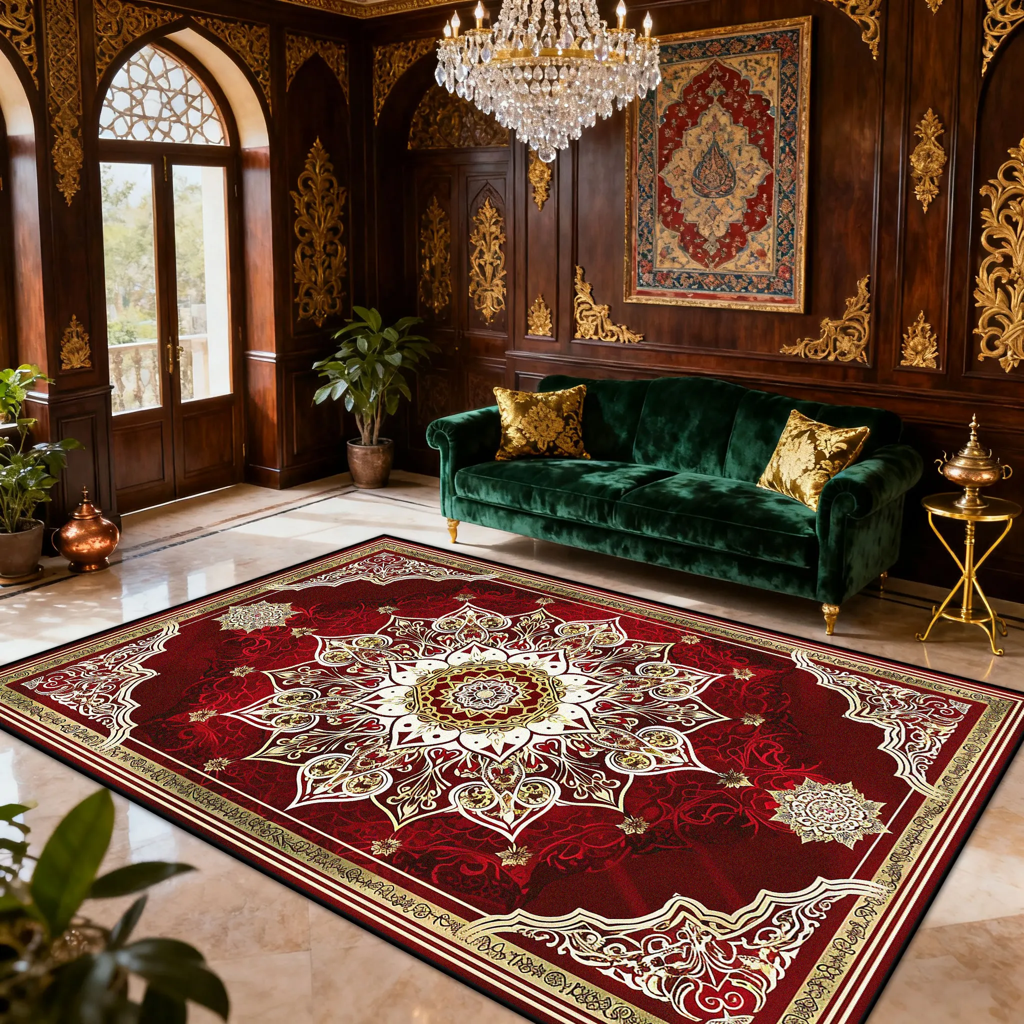 Persian American Retro Carpet Large Area Living Room Decoration Home Ethnic Style Bedroom Rug Cloakroom Lounge Soft Mat Washable - Image 13